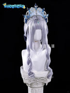 Ethereal White Structured Bodice with Intricate Silver Embroidery and Gemstone Accents