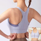 Structured Front-Zip High-Impact Sports Bra with Racerback Support