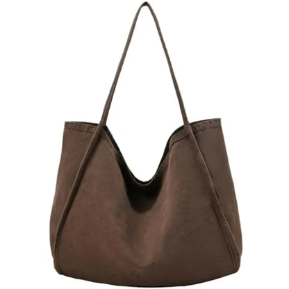 Large Slouchy Canvas Hobo Tote Bag with Relaxed Everyday Shoulder Design