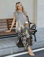 Loose Fit Sleeveless Floral Maxi Dress with Pockets for Casual Styling