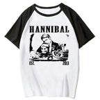 Retro Noir Anime Raglan Oversized Casual Cotton Graphic T-Shirt