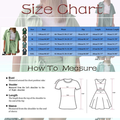 Women's Relaxed Shirt and Shorts Co-Ord Set Contemporary Casual Outfit