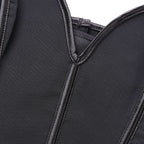 Minimalist Black Strapless Sweetheart Corset with Plunging Neckline