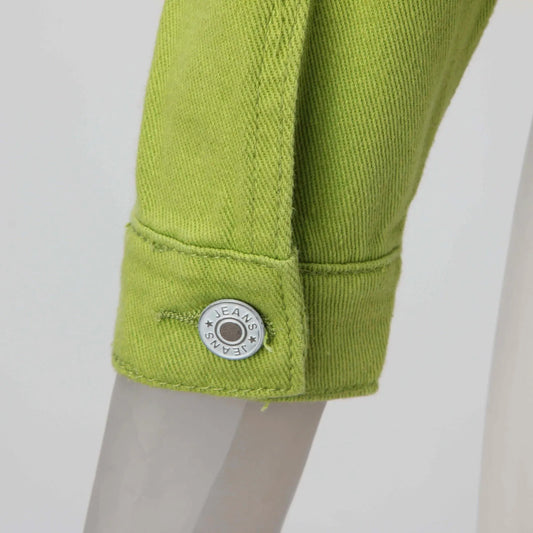 Slim Fit Denim Style Jacket with Classic Button Front Casual Outerwear