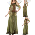 Fantasy Inspired Corset Maxi Dress With Layered Mesh Details