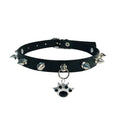 Cat Paw Charm Choker Necklace for Gothic Alternative Fashion Styling