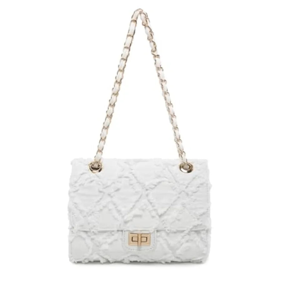 Quilted Chain Strap Shoulder Bag with Compact Crossbody Evening Silhouette