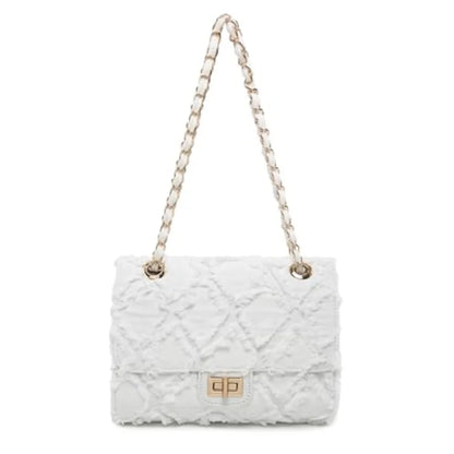 Quilted Chain Strap Shoulder Bag with Compact Crossbody Evening Silhouette