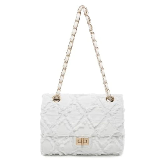 Quilted Chain Strap Shoulder Bag with Compact Crossbody Evening Silhouette