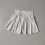 High Waist Active Skort with Built-In Shorts Performance A-Line Design