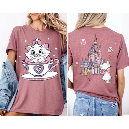 Princess Cat Anime Graphic Soft Cotton Kawaii Casual T-Shirt