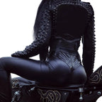 High Waist Faux Leather Leggings Slim Fit Alternative Fashion Statement Bottoms