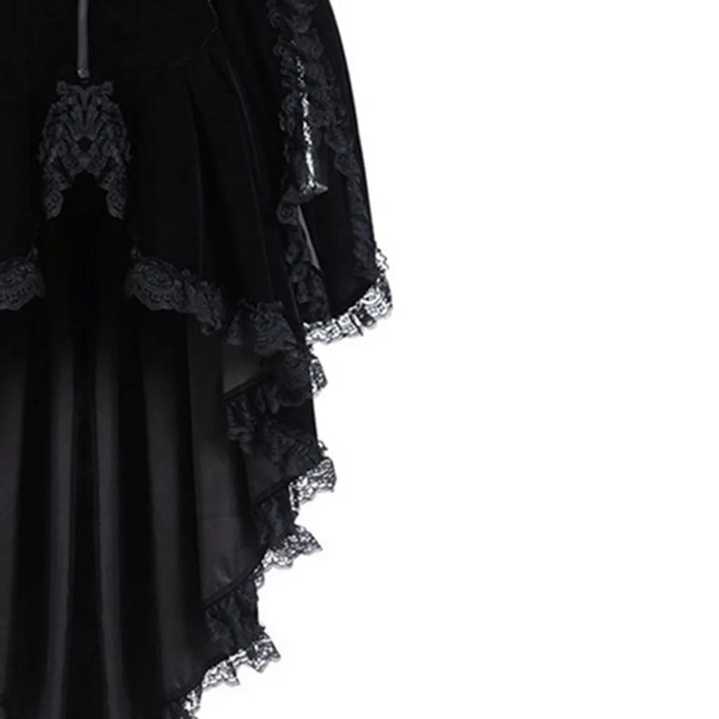 Velvet Asymmetrical Gothic Dress with Dark Romantic Alternative Style