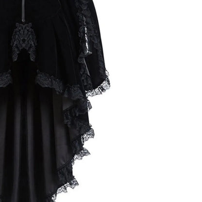 Velvet Asymmetrical Gothic Dress with Dark Romantic Alternative Style