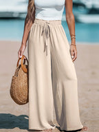 Women's High Waist Wide Leg Drawstring Pants with Relaxed Everyday Fit