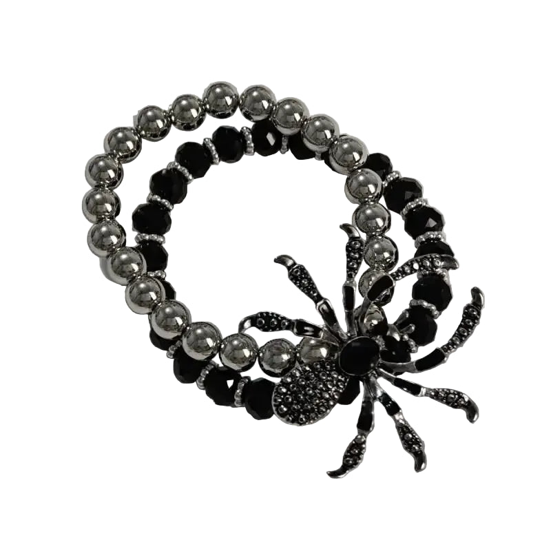 Gothic Spider Bracelet with Web Inspired Alternative Fashion Details
