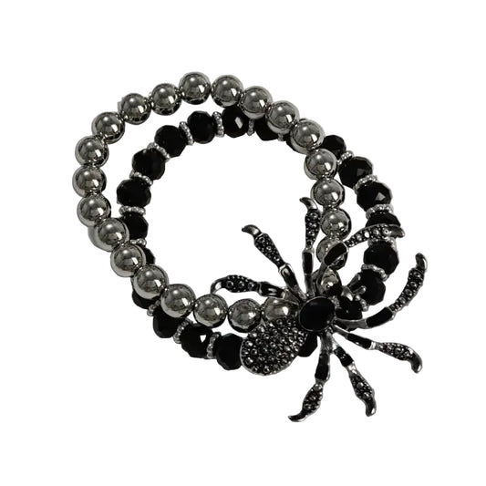 Gothic Spider Bracelet with Web Inspired Alternative Fashion Details
