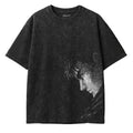 Minimal Anime Goth Distressed Oversized Streetwear Tee