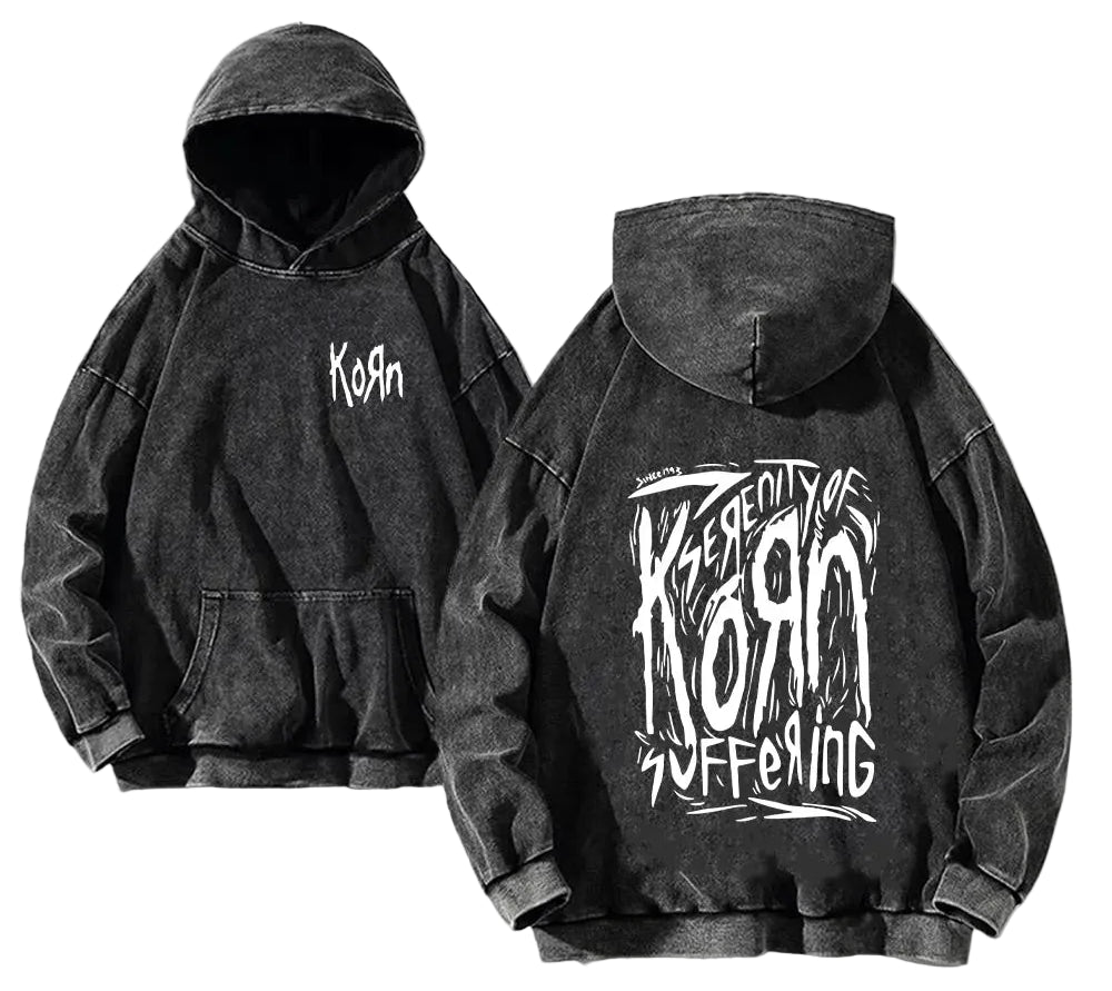 Oversized Anime Goth Typography Hoodie With Alternative Streetwear Aesthetic