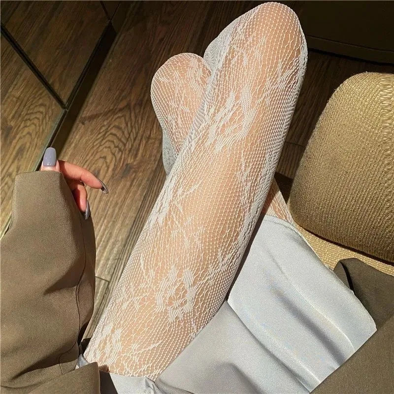 Spider Web Pattern Fishnet Tights Gothic Alternative Fashion Mesh Hosiery