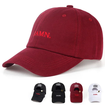 Unisex Embroidered Nylon Baseball Cap with Adjustable Fit for Casual Streetwear Style