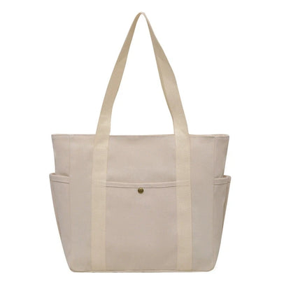 Large Capacity Utility Canvas Tote Shoulder Bag with Everyday Carry Design