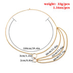 Retro Multi-Layer Circle Waist Chain for Punk and Alternative Fashion Looks