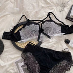 Scalloped Eyelash Lace Bralette and Boyleg Short Set with Cutout Front Detailing