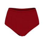 High-Waisted Solid Black Full-Coverage Brief Panty