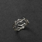 Thorn Wrapped Open Ring for Gothic Punk and Dark Romantic Fashion