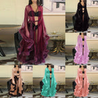 Sheer Layered Gothic Robe Style Alternative Fashion Dress Set