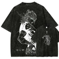 Premium Oversized Anime-Inspired Washed Cotton Streetwear Graphic Tee for Everyday Style