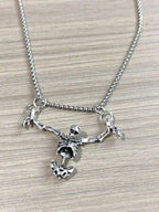 Skeleton Archer Pendant Necklace for Gothic Punk and Alternative Fashion