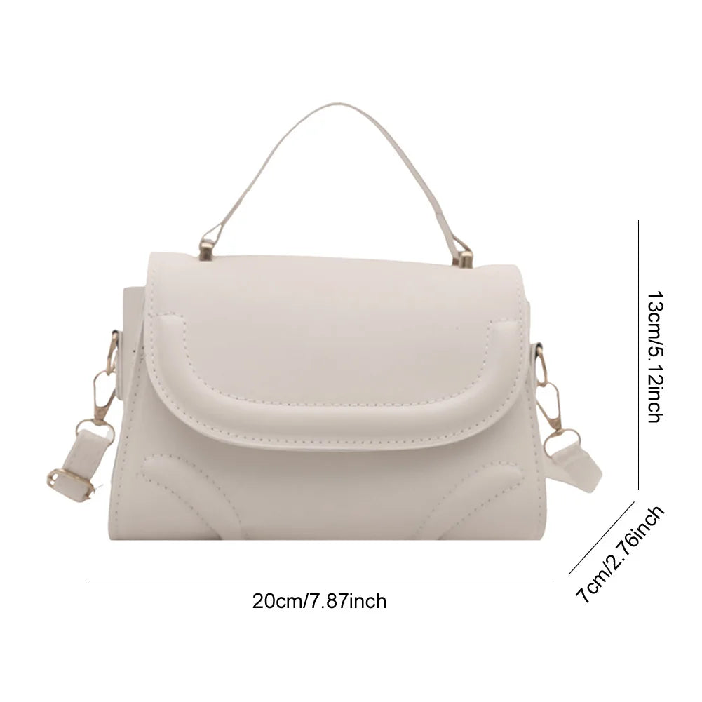 Minimalist Flap Crossbody Satchel Bag with Adjustable Strap Everyday Design