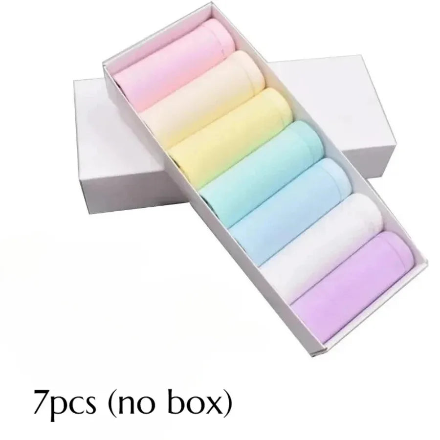 Classic Pastel Brief Panties Seven-Pack with Delicate Trim Detailing