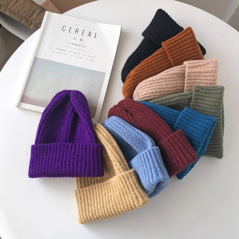 Soft Acrylic Ribbed Knit Beanie for Everyday Casual Streetwear Winter Fashion and Comfort