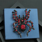 Gothic Crystal Spider Brooch for Dark Feminine and Alternative Styling