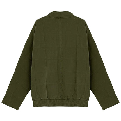 Women's Quilted Puffer Jacket with Relaxed Fit Contemporary Everyday Winter Layering Style