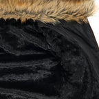 Women's Hooded Puffer Style Jacket with Faux Fur Trim Streetwear Winter Outerwear