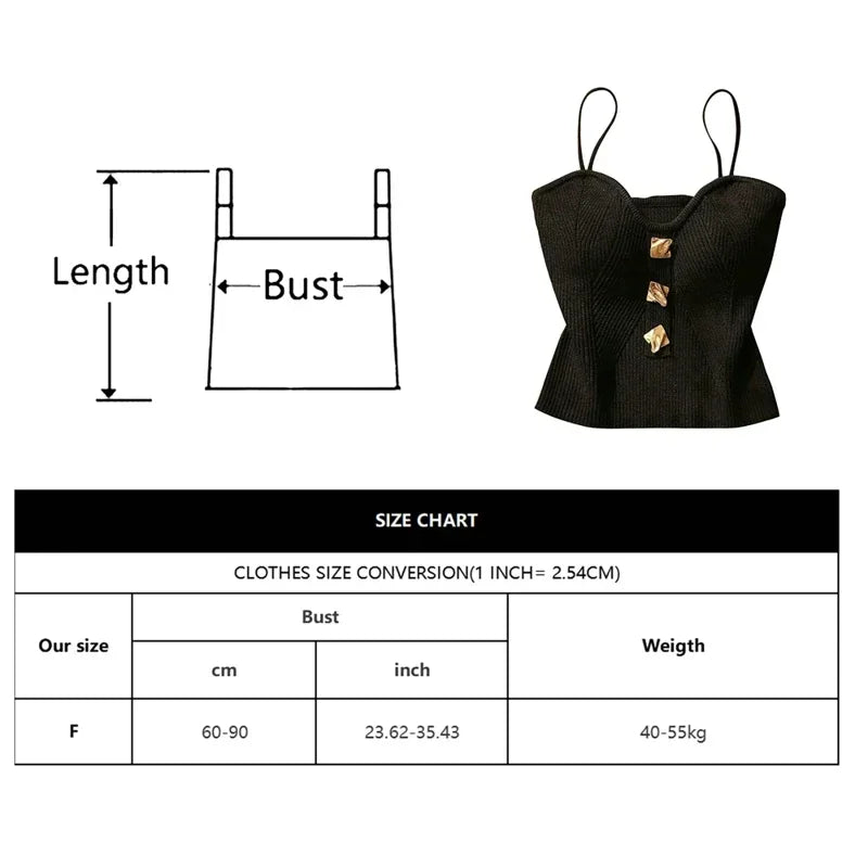 Ribbed Button Front Crop Top with Spaghetti Straps Contemporary Streetwear Style