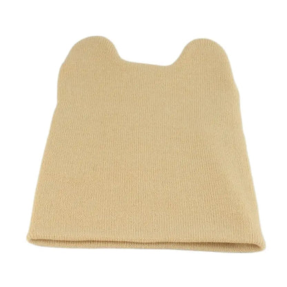 Cute Cat Ear Acrylic Knit Beanie for Playful Streetwear Casual Winter Everyday Fashion Style