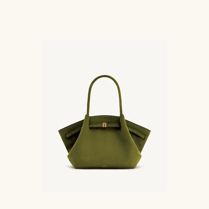 Structured Dumpling Tote Bag with Top Handle Large Capacity Design
