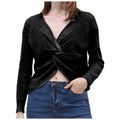 Women's Twisted Front Ribbed Knit Sweater with Cropped Contemporary Silhouette