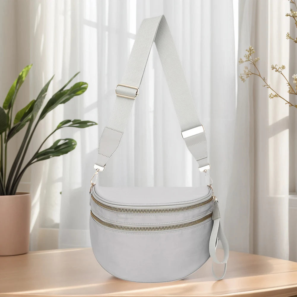 Nylon Sling Crossbody Bag with Adjustable Strap Compact Everyday Design