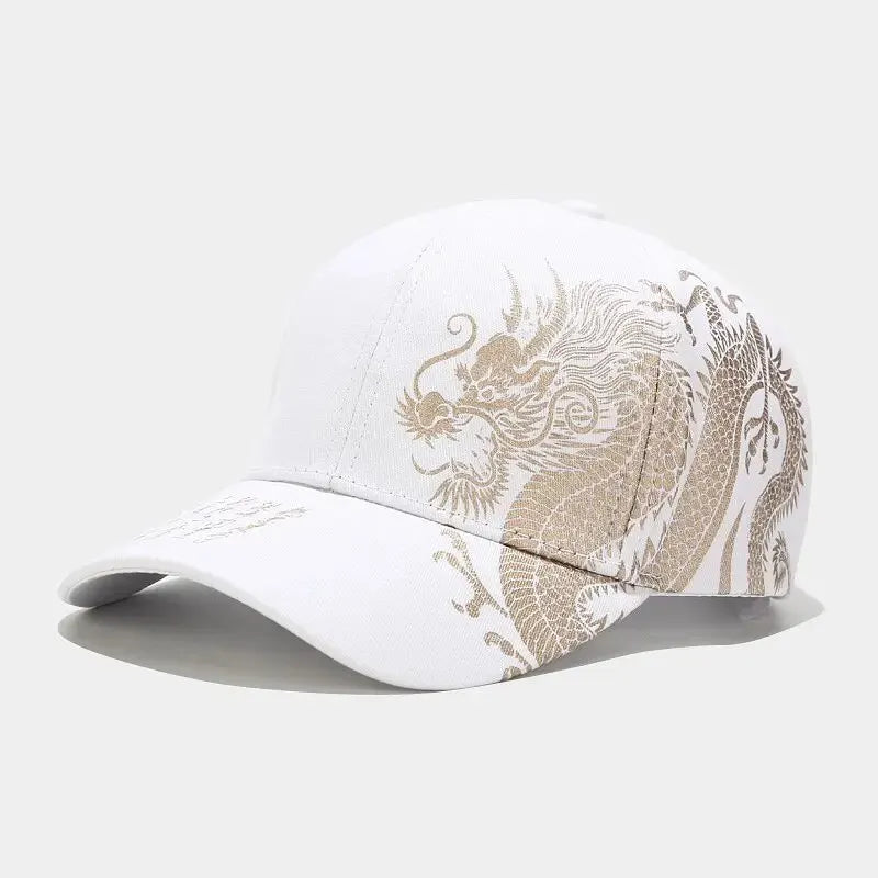 Dragon Inspired Embroidered Baseball Cap Adjustable Curved Brim Streetwear Fashion Hat