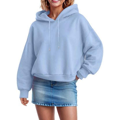 Women's Oversized Pullover Hoodie with Side Zip Detail Relaxed Streetwear Everyday Sweatshirt
