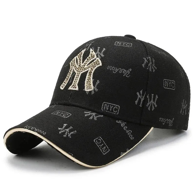Unisex Embroidered Cotton Baseball Cap with Vintage Inspired Design for Everyday Casual Wear