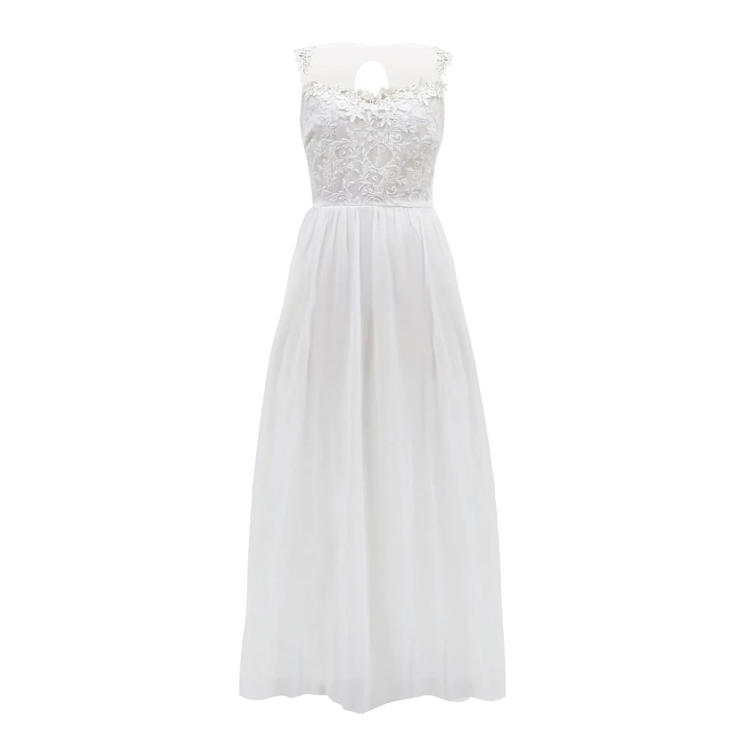 Flowing Open Back Maxi Dress With Soft Draped Movement