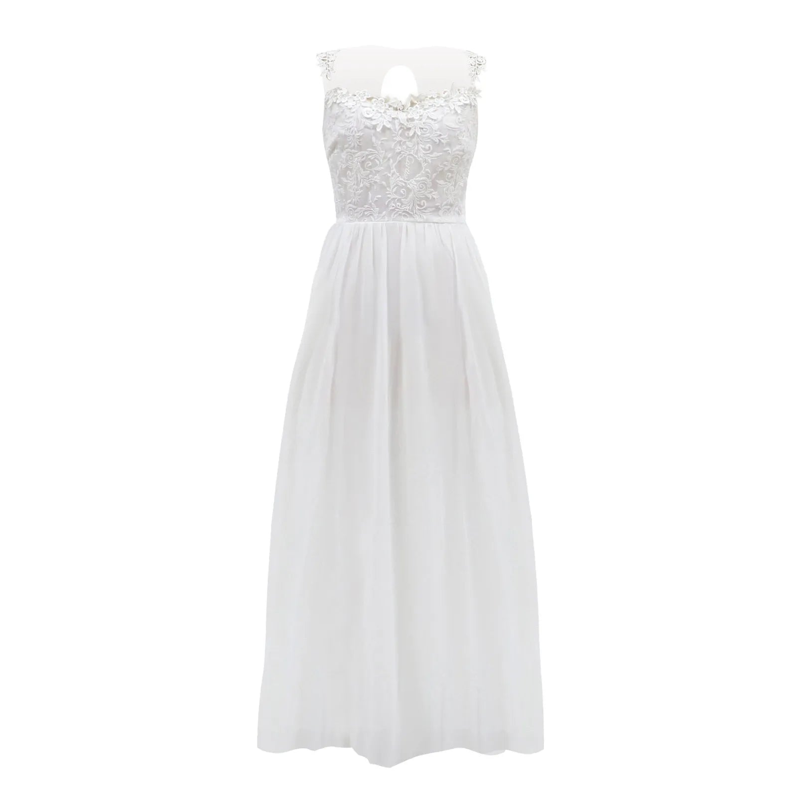 Flowing Open Back Maxi Dress With Soft Draped Movement