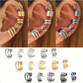 Leaf Ear Cuff Set for Punk Gothic and Alternative Layered Styling